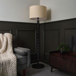 Inlight Patos Matt Black & Natural Wood Effect Led Floor Lamp - thumbnail 6