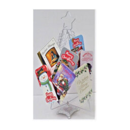 Premier Decorations Limited Christmas Tree Greetings Card Holder Metal Silver Tree Shape Holds 80 Cards 50Cm - thumbnail 5