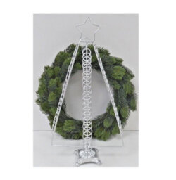 Premier Decorations Limited Christmas Tree Greetings Card Holder Metal Silver Tree Shape Holds 80 Cards 50Cm - thumbnail 6