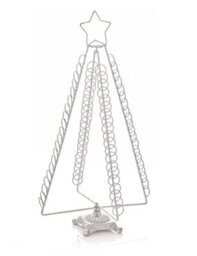 Premier Decorations Limited Christmas Tree Greetings Card Holder Metal Silver Tree Shape Holds 80 Cards 50Cm