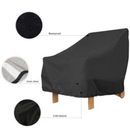 Outdoor Chair Cover, Dustproof Sofa 210D, 80 X 85 91.5 Cm, Black - thumbnail 6