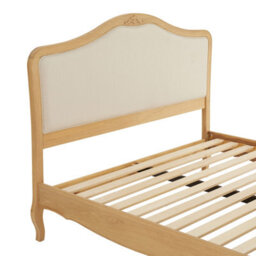 The Furniture Market French Chateau Oak 4Ft 6In Double Bed With Natural Linen Fabric - thumbnail 6
