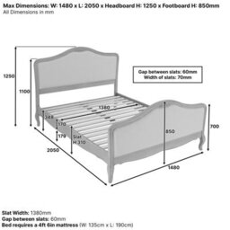 The Furniture Market French Chateau Oak 4Ft 6In Double Bed With Natural Linen Fabric - thumbnail 9