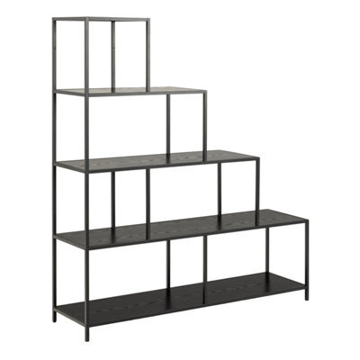 Furniture To Go Seaford Bookcase With 4 Shelves In Black - image 1