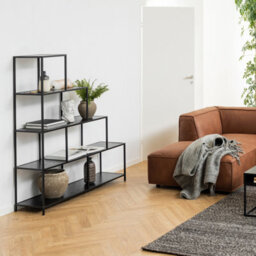 Furniture To Go Seaford Bookcase With 4 Shelves In Black - thumbnail 4
