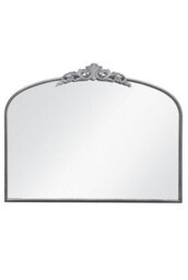 "Mirroroutlet The Crown - Silver Metal Framed Classic Arched Wall Mirror With Feature Crown 40"" X 31"" (102Cm X 80Cm)" - thumbnail 3
