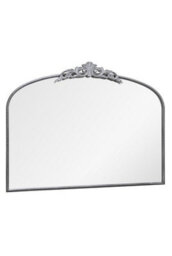"Mirroroutlet The Crown - Silver Metal Framed Classic Arched Wall Mirror With Feature Crown 40"" X 31"" (102Cm X 80Cm)" - thumbnail 4