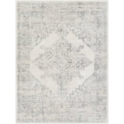 Livabliss Roma-Vintage Off-White Grey Charcoal Traditional Boho Living Dining Bedroom Rug 200 X 275 Cm Easy Care, Non Shedding - thumbnail 1
