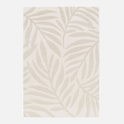Sweeek - Interior/exterior Rug With Cream Beige Floral Pattern Kate 160X230Cm - image 1