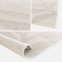 Sweeek - Interior/exterior Rug With Cream Beige Floral Pattern Kate 160X230Cm - thumbnail 3