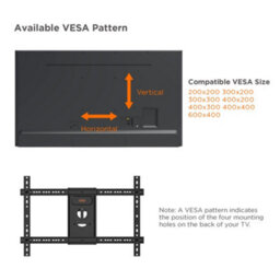 "Vonhaus Tilt & Swivel Wall Mount For 37-82"" Screens, Full Movement Articulating Tv Bracket, 35Kg Capacity, Max Vesa: 600X400mm" - thumbnail 8