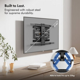 "Vonhaus Tilt & Swivel Wall Mount For 37-82"" Screens, Full Movement Articulating Tv Bracket, 35Kg Capacity, Max Vesa: 600X400mm" - thumbnail 2