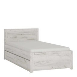 Wyld Haus Norwich Aged Effect Soft Grey Wood Veneer 3Ft Single Bed With Underbed Drawer - thumbnail 2