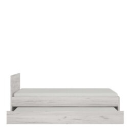 Wyld Haus Norwich Aged Effect Soft Grey Wood Veneer 3Ft Single Bed With Underbed Drawer - thumbnail 4