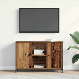 Berkfield Tv Cabinet Artisan Oak 101X35X65 Cm Engineered Wood And Steel - thumbnail 3