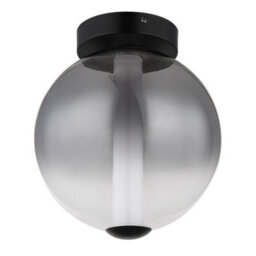 Luminosa Lighting Luminosa Lacy Globe Ceiling Light Matt Black, Smoke Glass Shade, Led 3000K - thumbnail 3