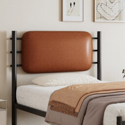 Abrihome Metal Bed, 3Ft Single Bed 90X190Cm, With A Pu-Upholstered Headboard, Durable And Sturdy, Youth Bed, For Adults & Teenagers, Black - thumbnail 6