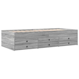 Berkfield Daybed With Drawers Without Mattress Grey Sonoma 100X200 Cm - thumbnail 3