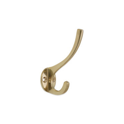Spira Brass Brass Coat Hook - 87mm Polished Brass - image 1