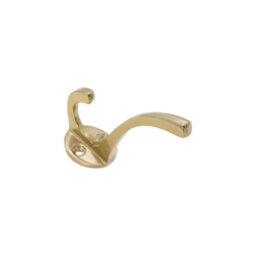 Spira Brass Brass Coat Hook - 87mm Polished Brass - thumbnail 4