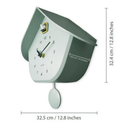 Walplus Minty Green Pastel Cuckoo Wall Clock With Pendulum Modern Home Decor Clock 32.5Cm 12.8 Inch - thumbnail 6