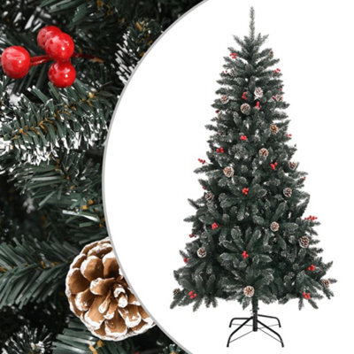 Berkfield Artificial Christmas Tree With Stand Green 210 Cm Pvc - image 1