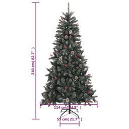 Berkfield Artificial Christmas Tree With Stand Green 210 Cm Pvc - thumbnail 8