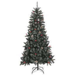 Berkfield Artificial Christmas Tree With Stand Green 210 Cm Pvc - thumbnail 2