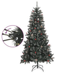 Berkfield Artificial Christmas Tree With Stand Green 210 Cm Pvc - thumbnail 3
