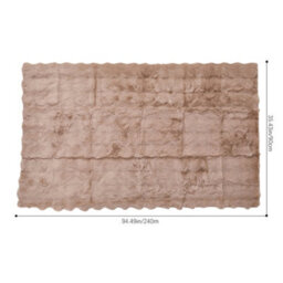 Living And Home Brown Thickened Faux Rabbit Fur Knitted Sofa Cushion Cover/sofa Throw, 240Cm W X 90Cm D - thumbnail 7