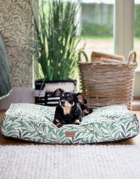 Morris & Co. Dog Mattress, Willow Boughs Print, Thickly Padded, 100Cm X 80Cm, Large
