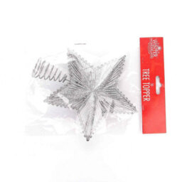 Glitter 3D Star Christmas Tree Topper - Silver - thumbnail 5