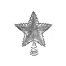 Glitter 3D Star Christmas Tree Topper - Silver - thumbnail 2