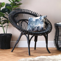 Desser Shanghai Chair Black Rattan Indoor (H)93Cm X (W)97Cm X (D)82Cm - thumbnail 2