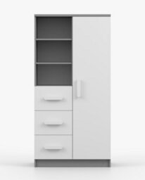 Arte All-White Sideboard H1600mm W800mm D400mm - Minimalist Design For Versatile Interiors - thumbnail 2