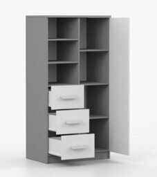 Arte All-White Sideboard H1600mm W800mm D400mm - Minimalist Design For Versatile Interiors - thumbnail 3