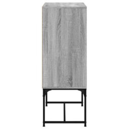 Berkfield Side Cabinet With Glass Doors Grey Sonoma 69X37X100 Cm - thumbnail 7