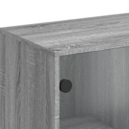 Berkfield Side Cabinet With Glass Doors Grey Sonoma 69X37X100 Cm - thumbnail 9
