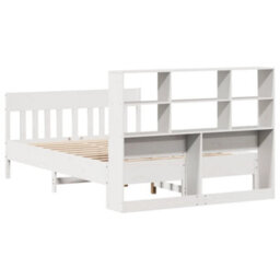Berkfield Bed Frame Without Mattress White 140X190 Cm Solid Wood Pine - thumbnail 8