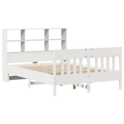 Berkfield Bed Frame Without Mattress White 140X190 Cm Solid Wood Pine - thumbnail 3