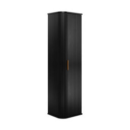 Heze Furniture Elegance Glamour Style 2 Bathroom Cabinets Set 80Cm Vanity Unit & Tall Cabinet In Black - thumbnail 4