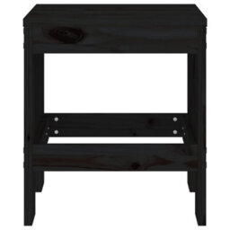 Berkfield Garden Stools 2 Pcs Black 40X36X45 Cm Solid Wood Pine - thumbnail 4