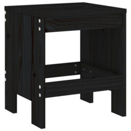 Berkfield Garden Stools 2 Pcs Black 40X36X45 Cm Solid Wood Pine - thumbnail 6