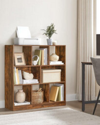 Bookcase, Shelf, Storage Unit With Open Compartments, For Living Room, Bedroom, Office, Divider, Rustic Brown