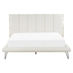 Beliani Bed Faux Leather Betin 160 X 200 Cm (Eu King Size) Light Beige - thumbnail 4