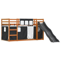 Berkfield Bunk Bed Without Mattress With Slide White And Black 90X200 Cm - thumbnail 3