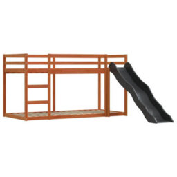 Berkfield Bunk Bed Without Mattress With Slide White And Black 90X200 Cm - thumbnail 8
