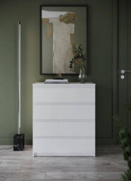 Arte Idea 06 Contemporary Chest Of Drawers 4 Drawers White (H)850mm (W)730mm (D)400mm - thumbnail 1
