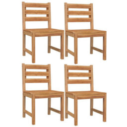 Walplus 5 Piece Garden Outdoor Dining Set Suitable For Backyard, Patio Solid Wood Teak - thumbnail 4