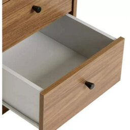 Walnut 5 Drawer Tall Storage Tallboy Cabinet - thumbnail 2
